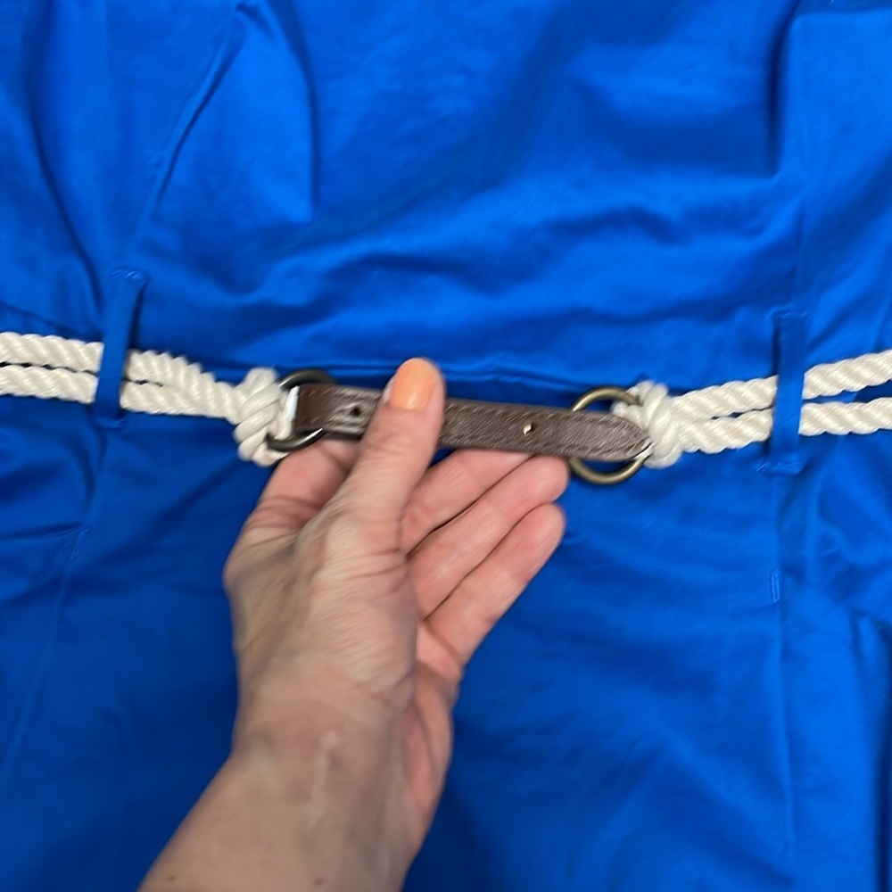 Tommy Hilfiger Blue Dress with White Belt - Picture 3 of 10